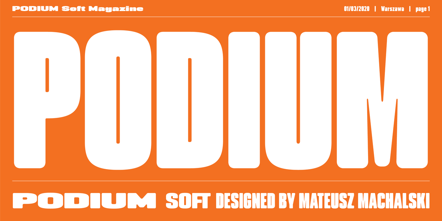 Пример шрифта PODIUM Soft #6